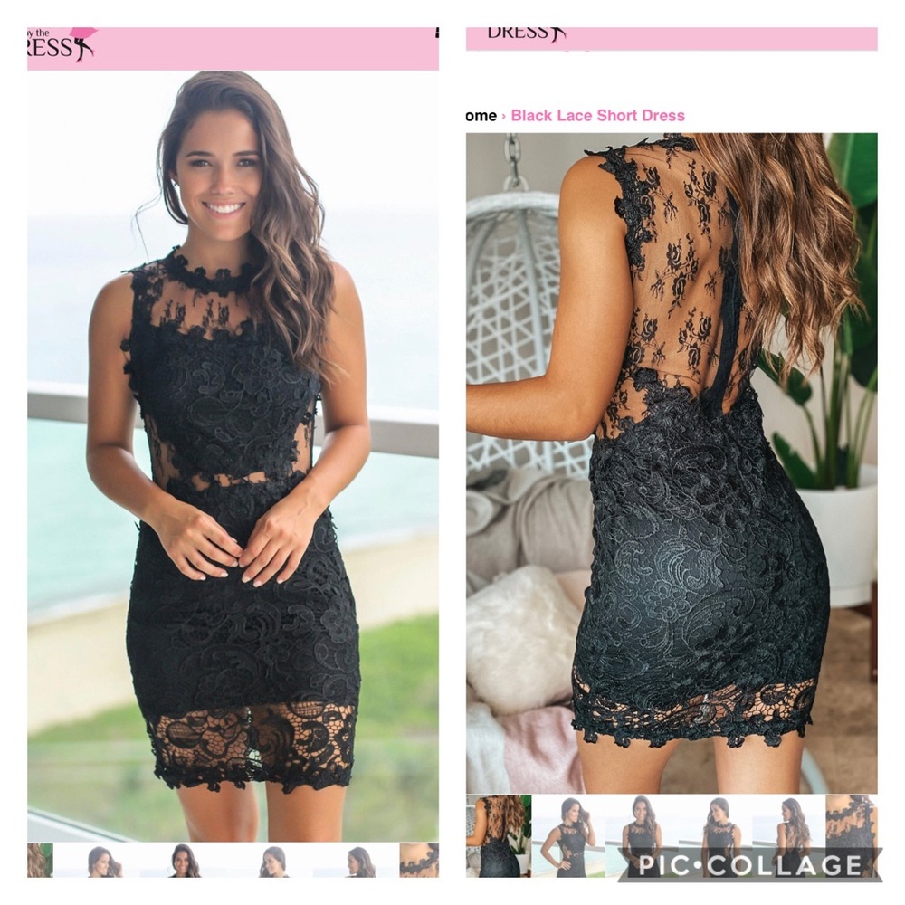 Black lace dress